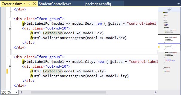 Create View in Mvc App